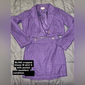 Bling brand purple suit